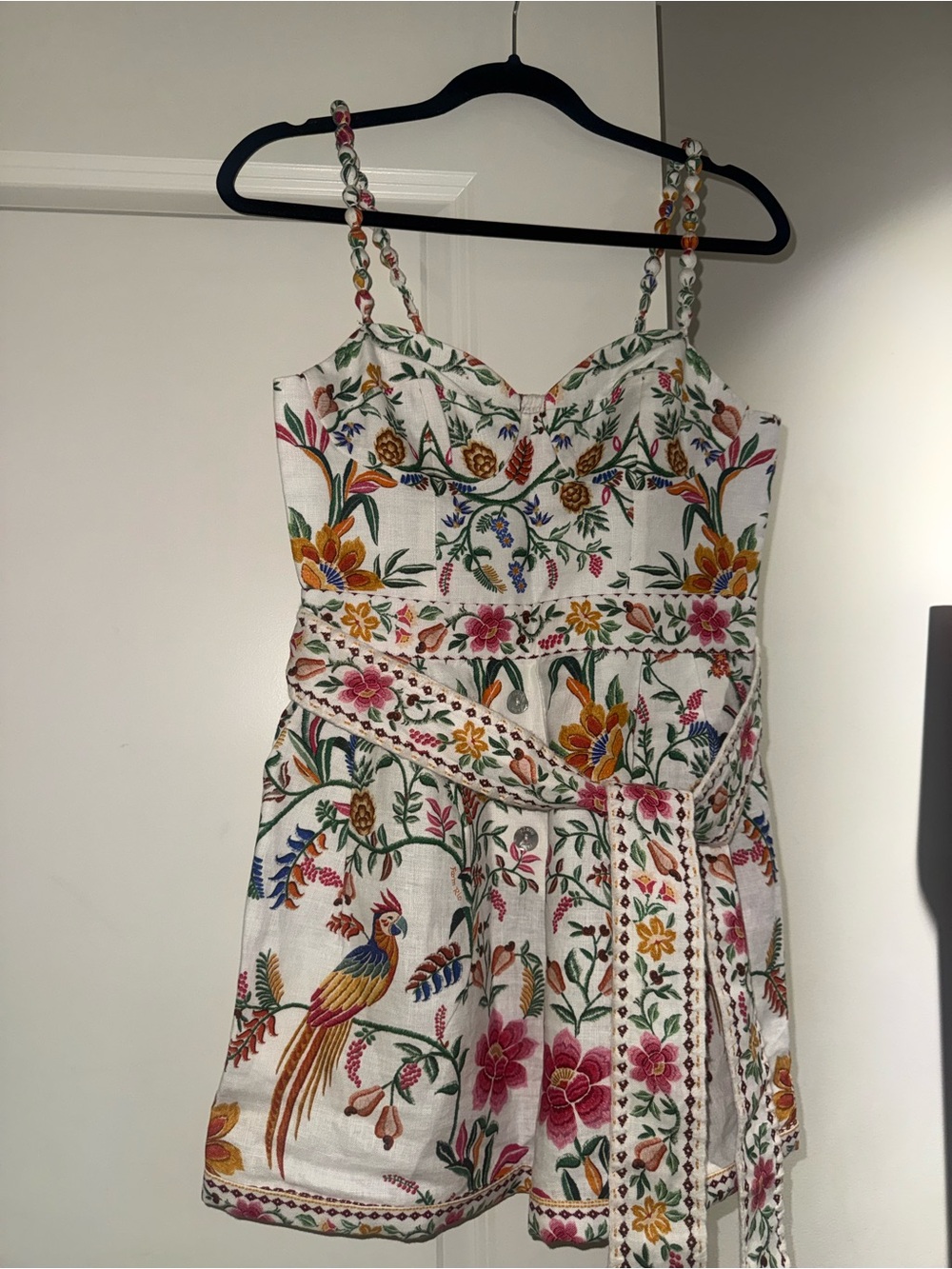FARM Rio White Floral Embroidered Mini Romper - Picture 5 of 5